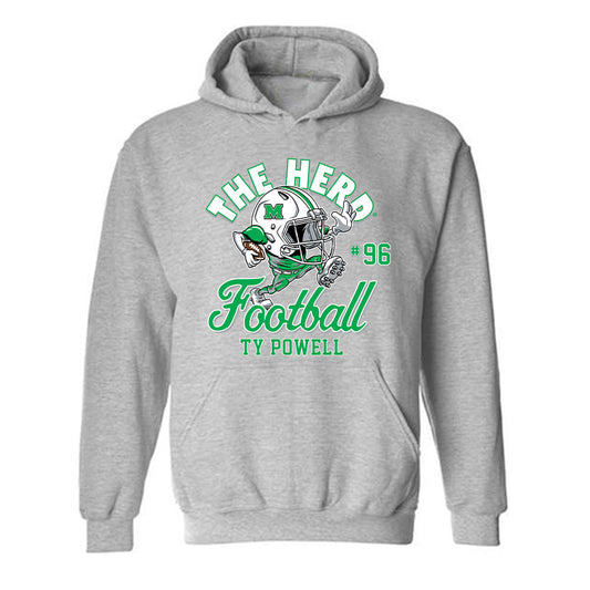 Marshall - NCAA Football : Ty Powell - Hooded Sweatshirt-0