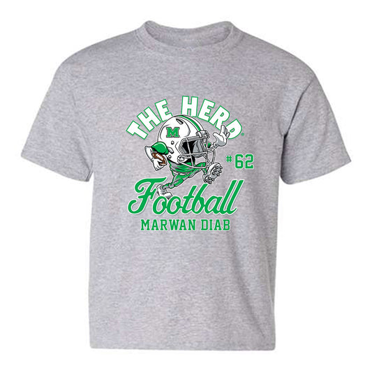 Marshall - NCAA Football : Marwan Diab - Youth T-Shirt-0