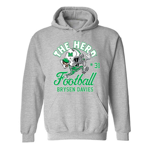 Marshall - NCAA Football : Brysen Davies - Hooded Sweatshirt-0