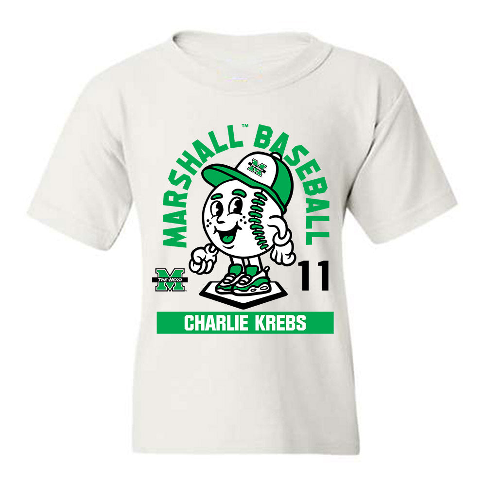 Marshall - NCAA Baseball : Charlie Krebs - Fashion Shersey Youth T-Shirt-0