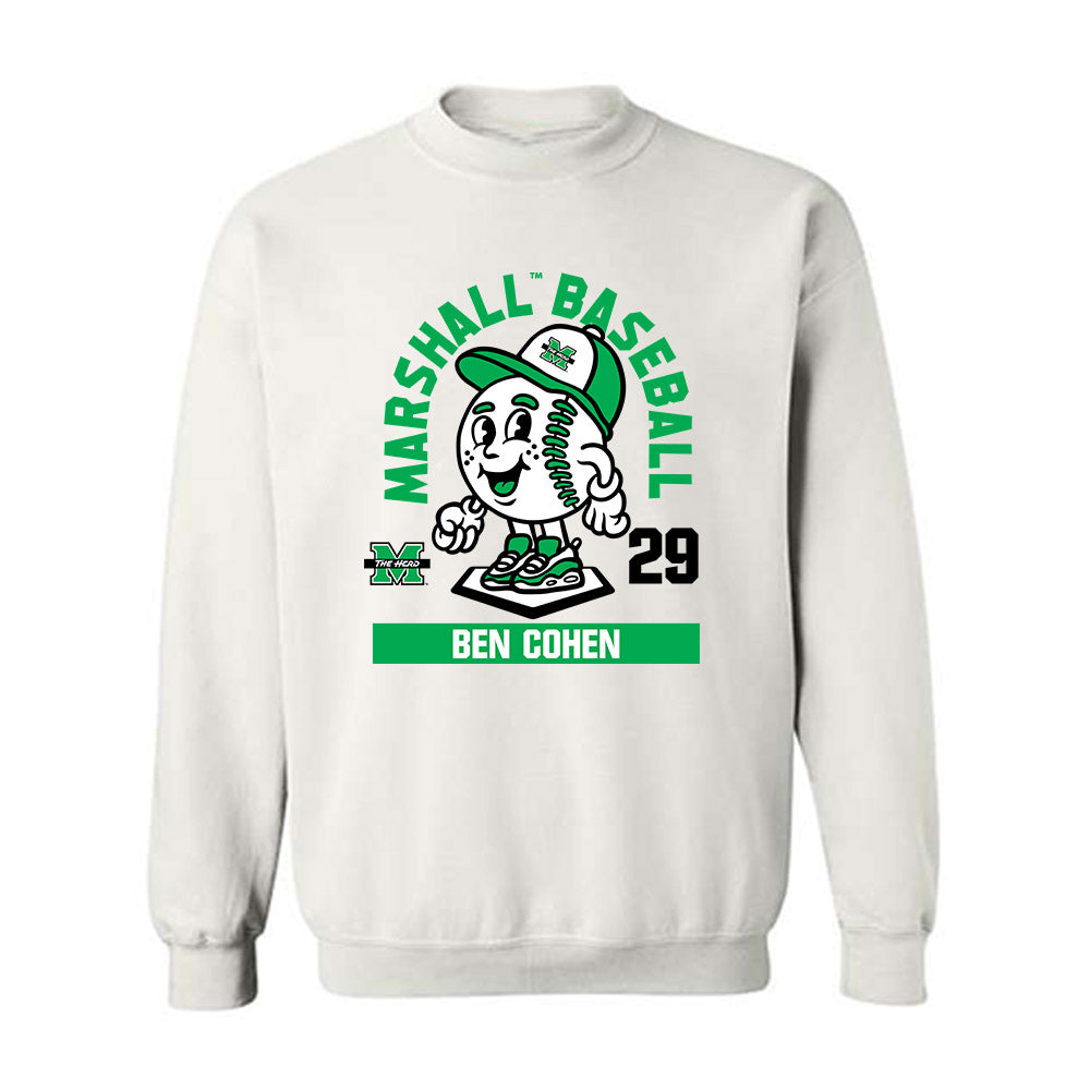 Marshall - NCAA Baseball : Ben Cohen - Fashion Shersey Crewneck Sweatshirt-0
