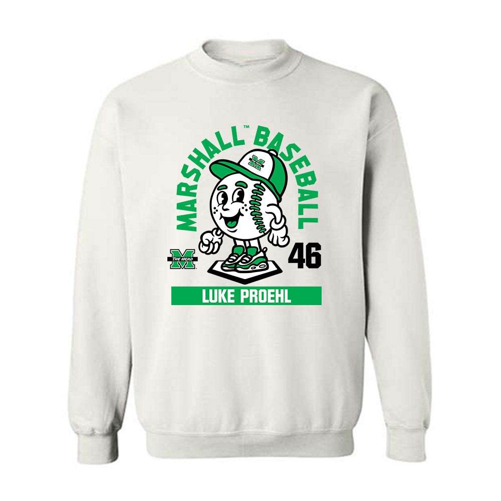 Marshall - NCAA Baseball : Luke Proehl - Fashion Shersey Crewneck Sweatshirt-0