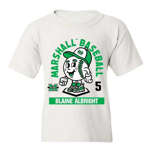 Marshall - NCAA Baseball : Blaine Albright - Fashion Shersey Youth T-Shirt-0