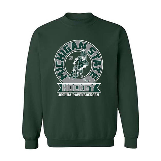 Michigan State - NCAA Men's Ice Hockey : Joshua Ravensbergen - Fashion Shersey Crewneck Sweatshirt-0