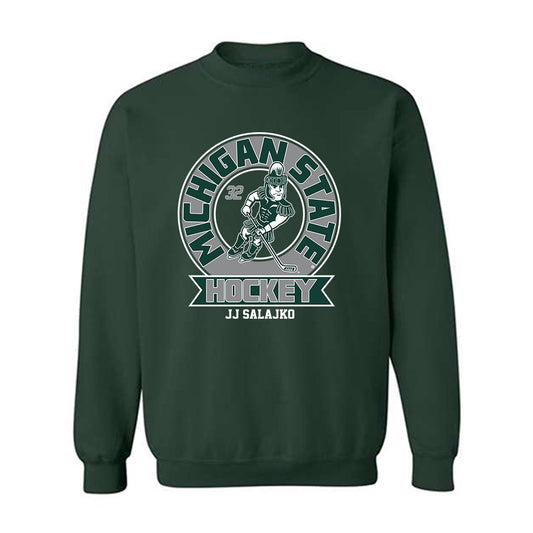 Michigan State - NCAA Men's Ice Hockey : Jj Salajko - Fashion Shersey Crewneck Sweatshirt-0