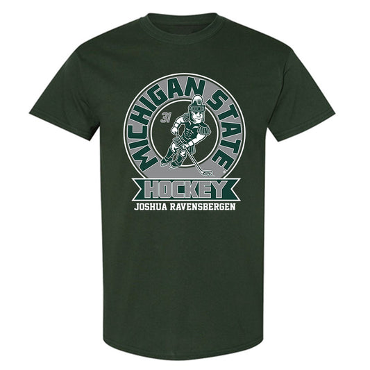 Michigan State - NCAA Men's Ice Hockey : Joshua Ravensbergen - Fashion Shersey T-Shirt-0