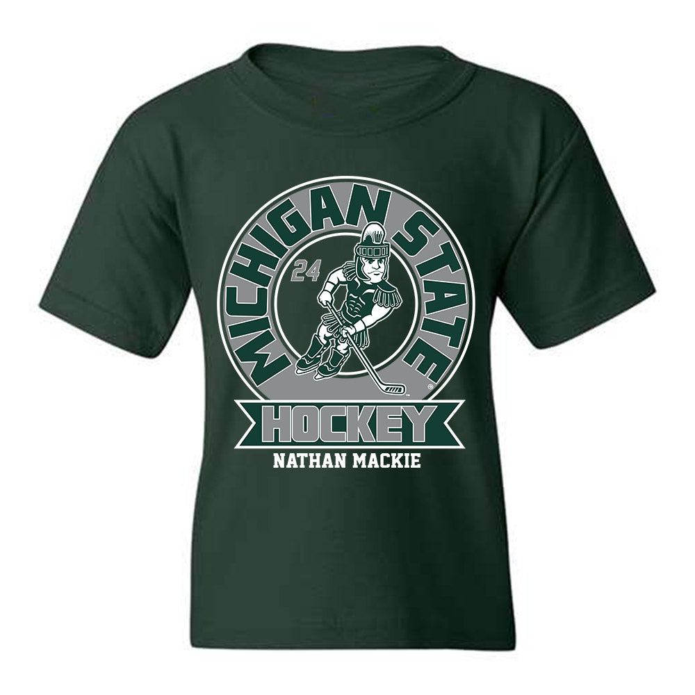Michigan State - NCAA Men's Ice Hockey : Nathan Mackie - Fashion Shersey Youth T-Shirt