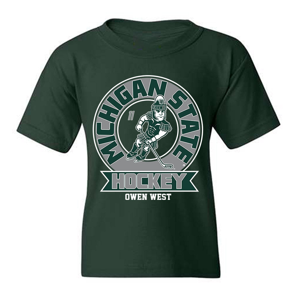 Michigan State - NCAA Men's Ice Hockey : Owen West - Fashion Shersey Youth T-Shirt-0