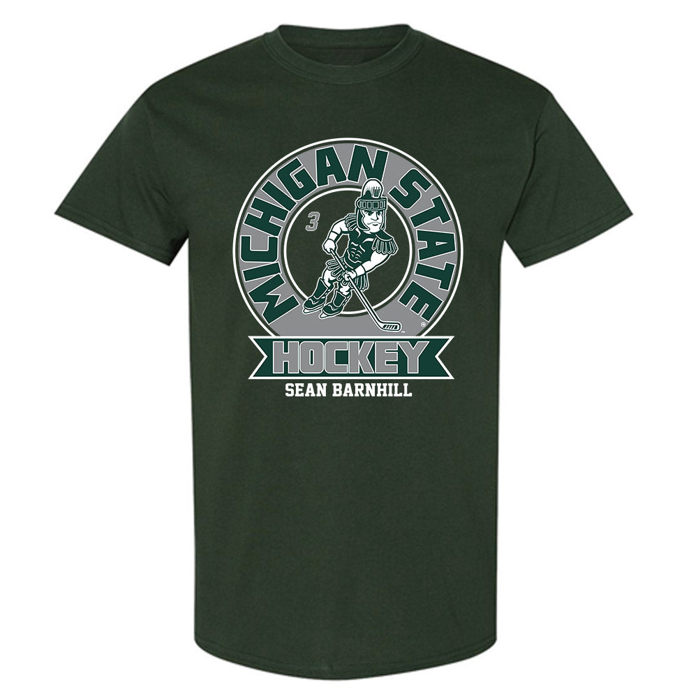 Michigan State - NCAA Men's Ice Hockey : Sean Barnhill - Fashion Shersey T-Shirt-0