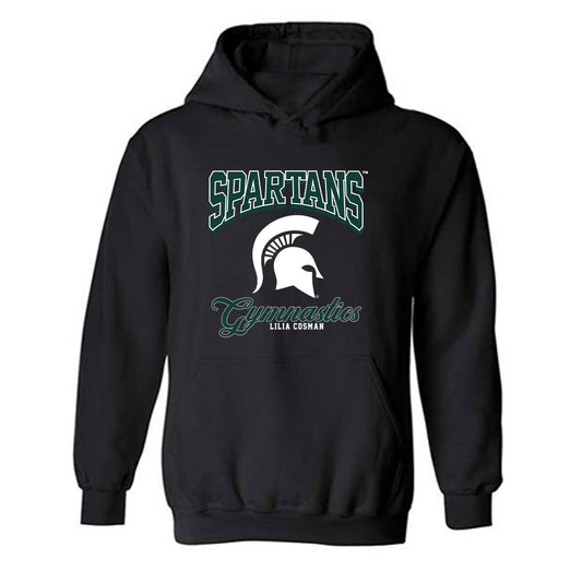 Michigan State - NCAA Women's Gymnastics : Lilia Cosman - Fashion Shersey Hooded Sweatshirt-0