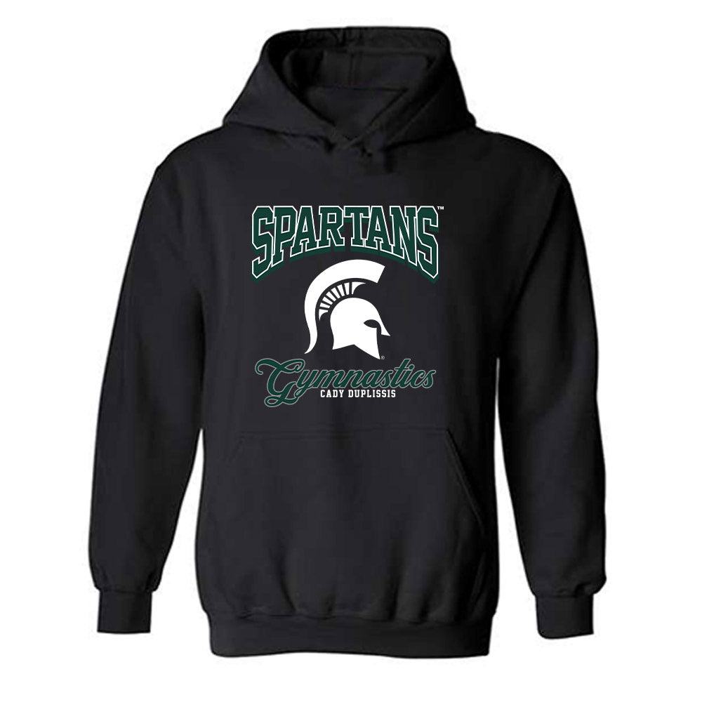 Michigan State - NCAA Women's Gymnastics : Cady Duplissis - Fashion Shersey Hooded Sweatshirt-0