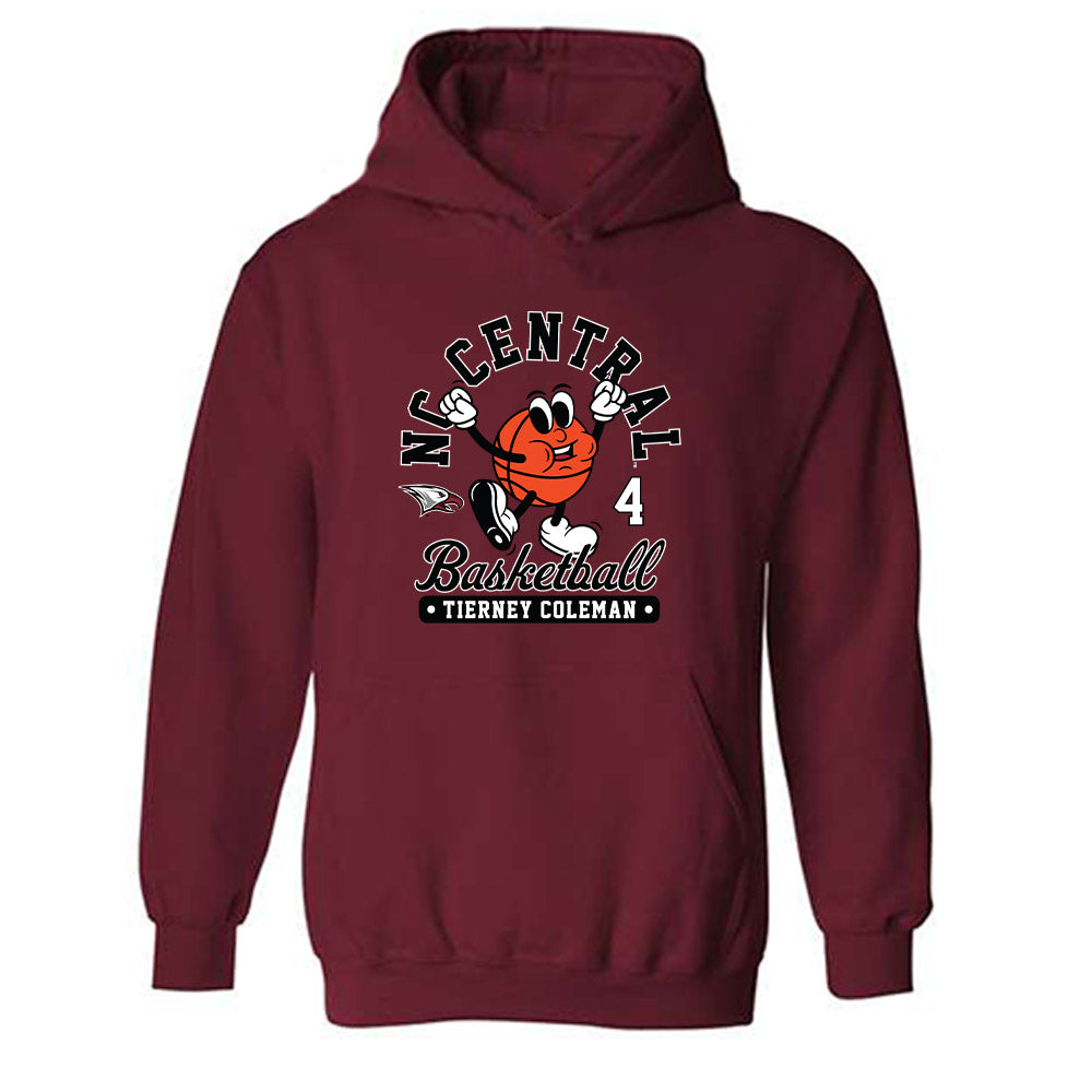 NCCU - NCAA Women's Basketball : Tierney Coleman - Fashion Shersey Hooded Sweatshirt-0