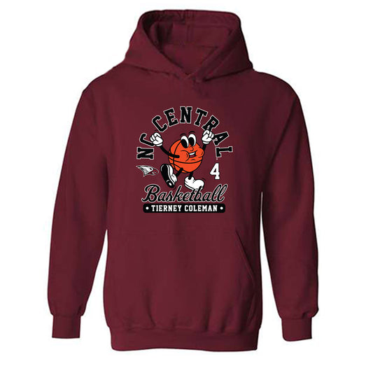 NCCU - NCAA Women's Basketball : Tierney Coleman - Fashion Shersey Hooded Sweatshirt-0