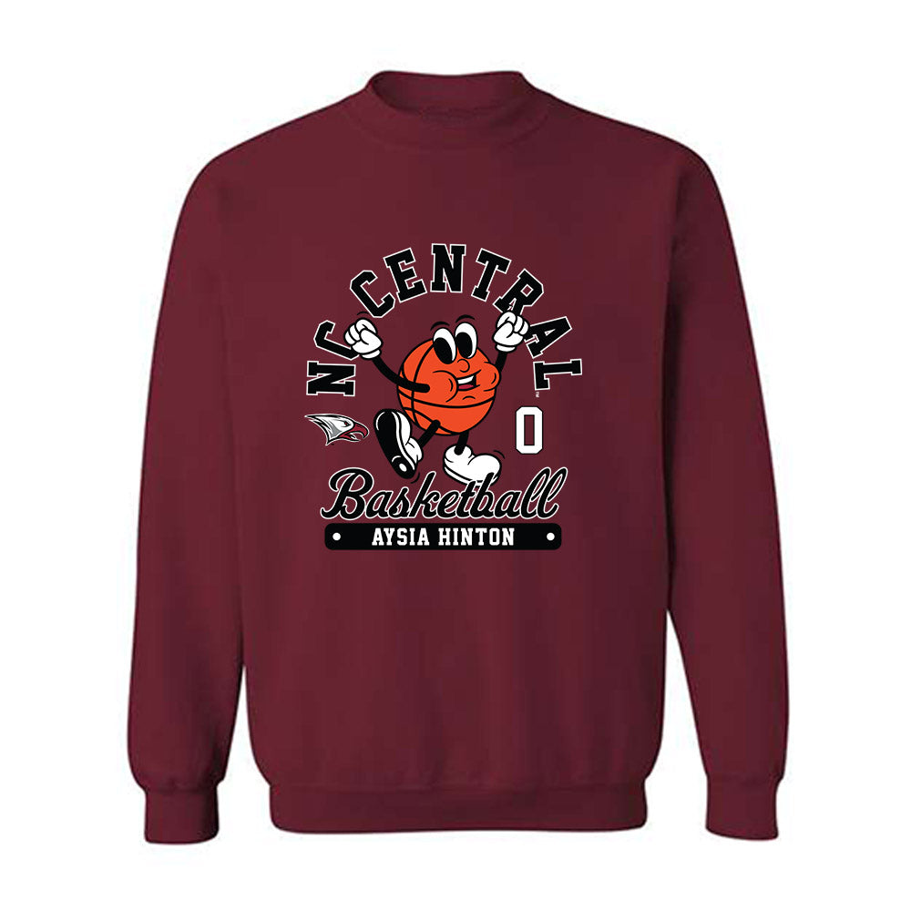 NCCU - NCAA Women's Basketball : Aysia Hinton - Fashion Shersey Crewneck Sweatshirt-0