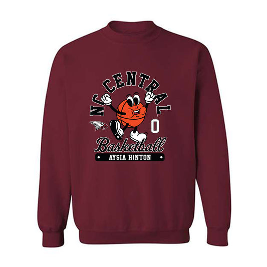 NCCU - NCAA Women's Basketball : Aysia Hinton - Fashion Shersey Crewneck Sweatshirt-0