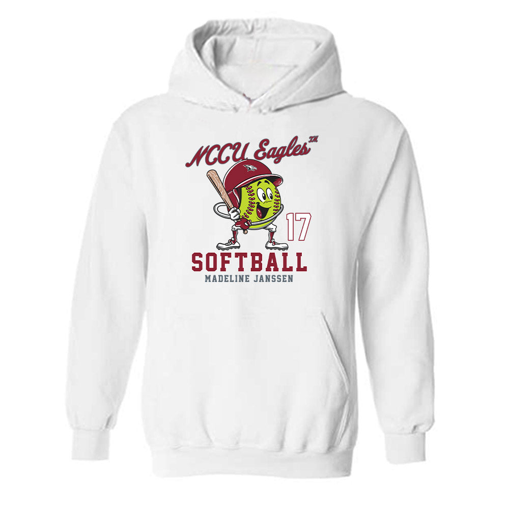 NCCU - NCAA Softball : Madeline Janssen - Fashion Shersey Hooded Sweatshirt-0