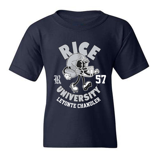 Rice - NCAA Football : Leyonte Chandler - Fashion Shersey Youth T-Shirt-0