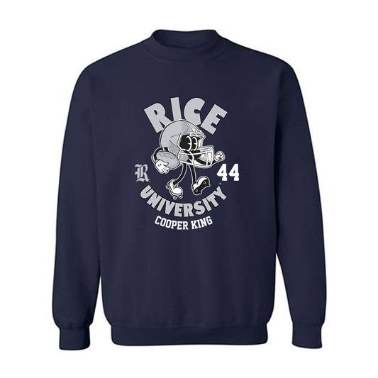 Rice - NCAA Football : Cooper King - Fashion Shersey Crewneck Sweatshirt-0
