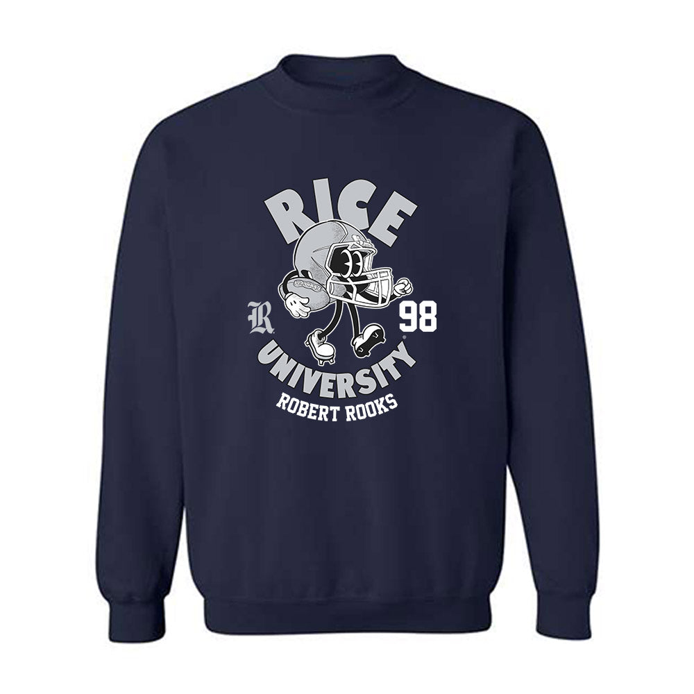 Rice - NCAA Football : Robert Rooks - Fashion Shersey Crewneck Sweatshirt-0