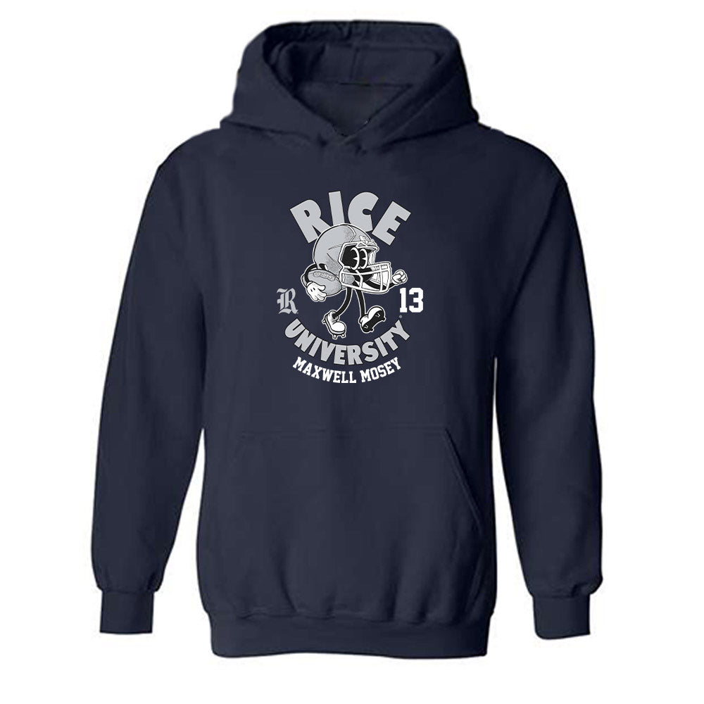 Rice - NCAA Football : Maxwell Mosey - Fashion Shersey Hooded Sweatshirt-0
