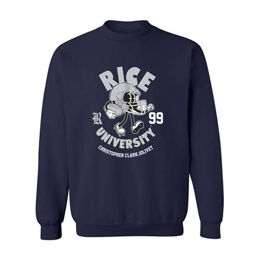 Rice - NCAA Football : Christopher Clark-Jolivet - Fashion Shersey Crewneck Sweatshirt-0
