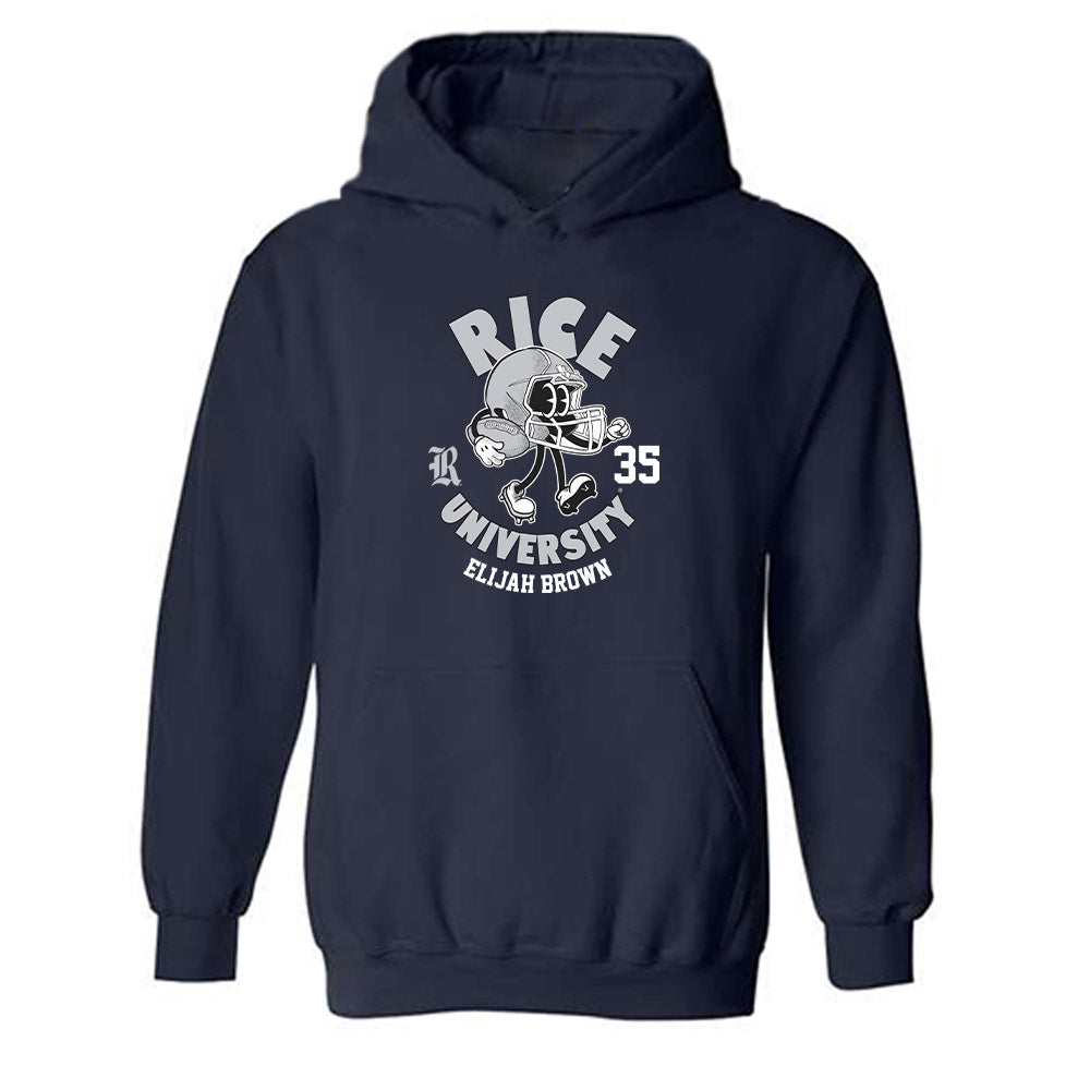 Rice - NCAA Football : Elijah Brown - Fashion Shersey Hooded Sweatshirt-0