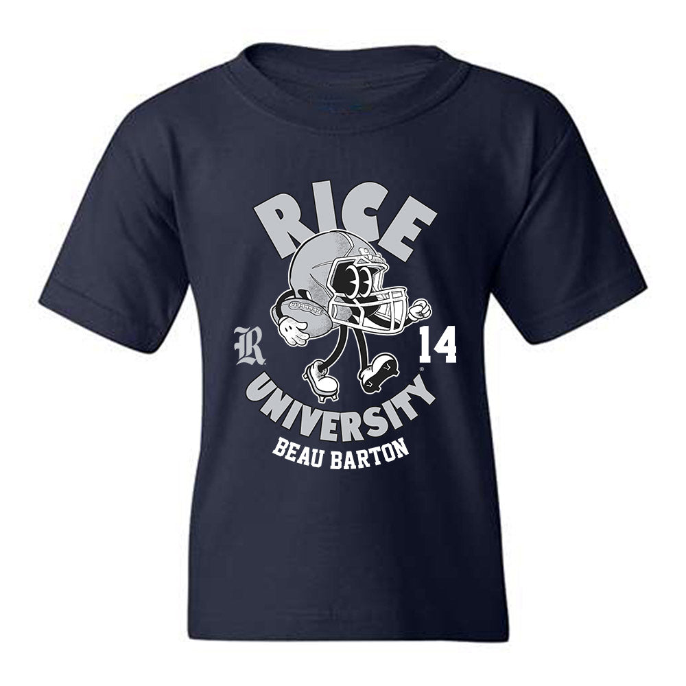 Rice - NCAA Football : Beau Barton - Fashion Shersey Youth T-Shirt-0