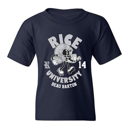 Rice - NCAA Football : Beau Barton - Fashion Shersey Youth T-Shirt-0