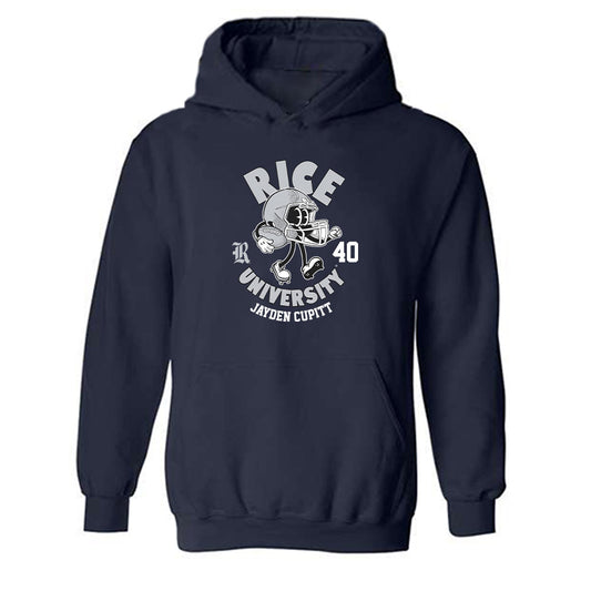 Rice - NCAA Football : Jayden Cupitt - Fashion Shersey Hooded Sweatshirt-0
