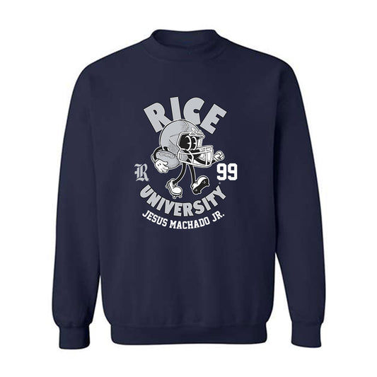 Rice - NCAA Football : Jesus Machado Jr. - Fashion Shersey Crewneck Sweatshirt-0