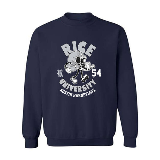 Rice - NCAA Football : Austin Harnetiaux - Fashion Shersey Crewneck Sweatshirt-0