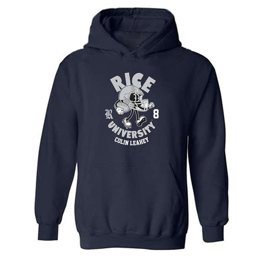 Rice - NCAA Football : Colin Leahey - Fashion Shersey Hooded Sweatshirt-0