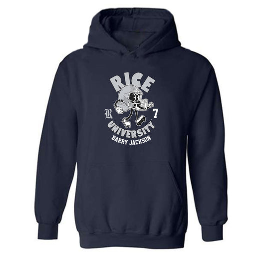 Rice - NCAA Football : Barry Jackson - Fashion Shersey Hooded Sweatshirt-0