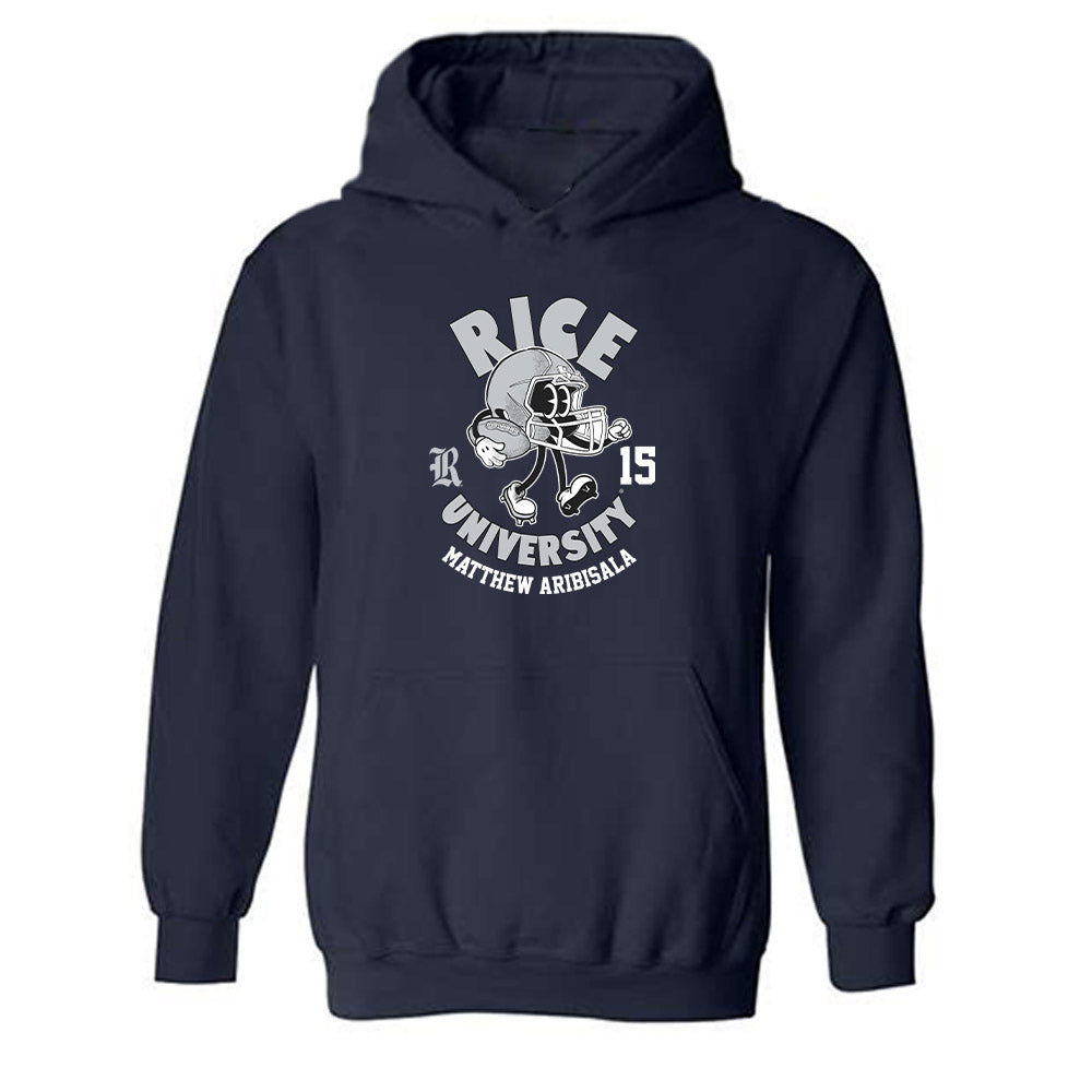 Rice - NCAA Football : Matthew Aribisala - Fashion Shersey Hooded Sweatshirt-0