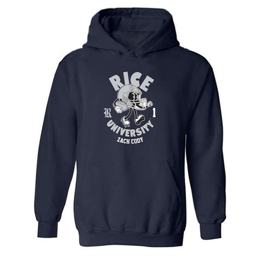 Rice - NCAA Football : Zach Cody - Fashion Shersey Hooded Sweatshirt-0