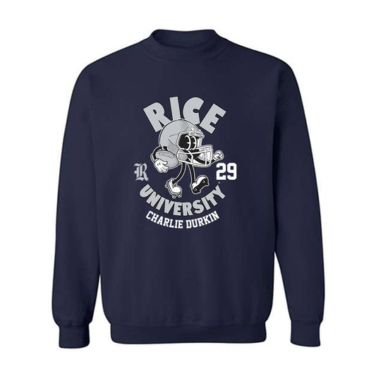 Rice - NCAA Football : Charlie Durkin - Fashion Shersey Crewneck Sweatshirt-0