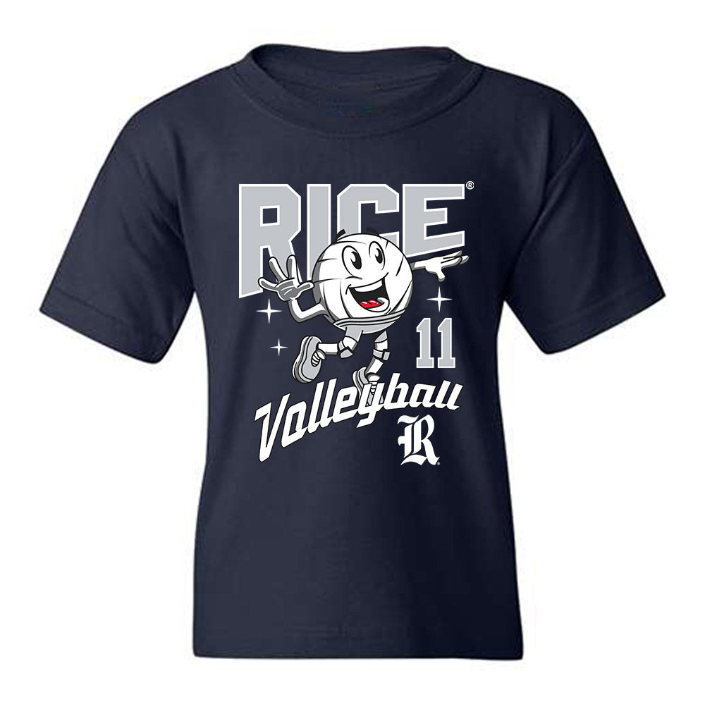 Rice - NCAA Women's Volleyball : Ellie Schneider - Fashion Shersey Youth T-Shirt-0