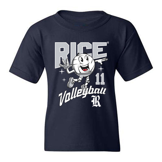 Rice - NCAA Women's Volleyball : Ellie Schneider - Fashion Shersey Youth T-Shirt-0
