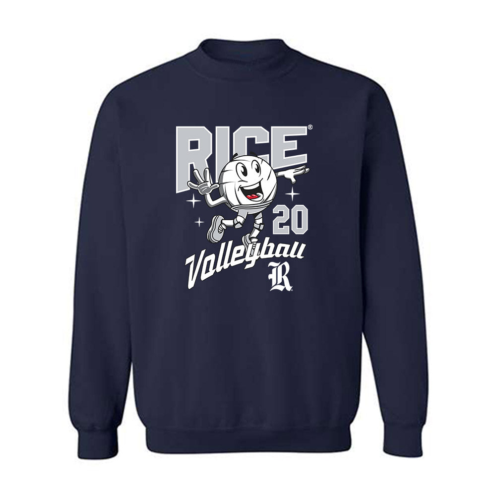 Rice - NCAA Women's Volleyball : Aaliyah Smith - Fashion Shersey Crewneck Sweatshirt-0