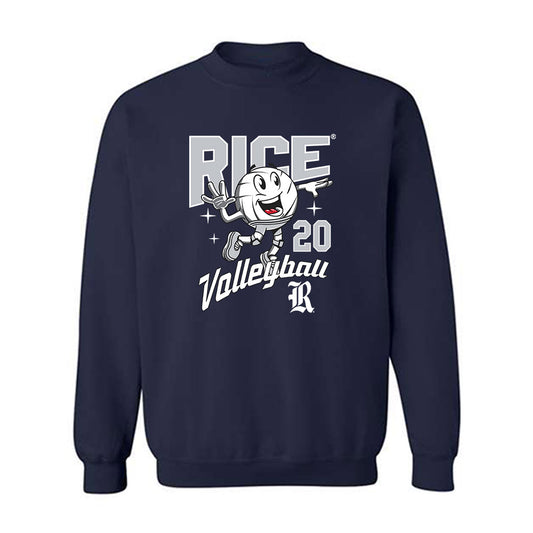 Rice - NCAA Women's Volleyball : Aaliyah Smith - Fashion Shersey Crewneck Sweatshirt-0