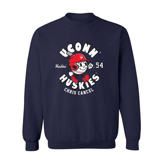 UConn - NCAA Baseball : Chris Cancel - Fashion Shersey Crewneck Sweatshirt-0