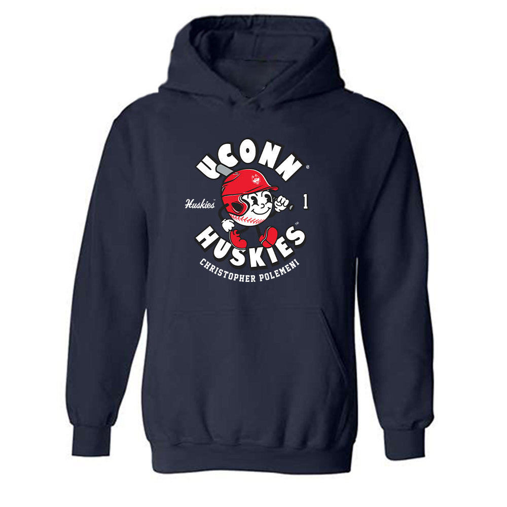 UConn - NCAA Baseball : Christopher Polemeni - Fashion Shersey Hooded Sweatshirt-0