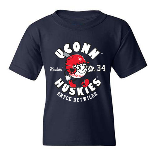 UConn - NCAA Baseball : Bryce Detwiler - Fashion Shersey Youth T-Shirt-0