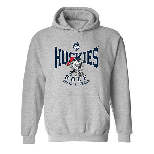 UConn - NCAA Men's Golf : Brayden Jenard - Fashion Shersey Hooded Sweatshirt-0