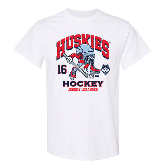 UConn - NCAA Men's Ice Hockey : Jeremy Loranger - Fashion Shersey T-Shirt-0