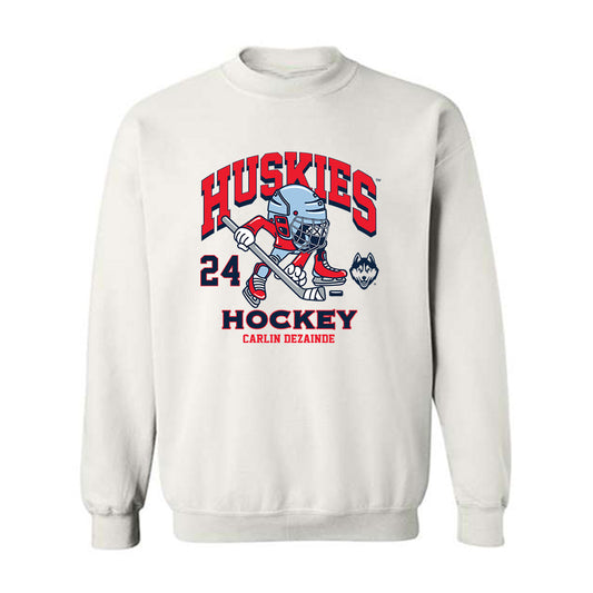 UConn - NCAA Men's Ice Hockey : Carlin Dezainde - Fashion Shersey Crewneck Sweatshirt-0