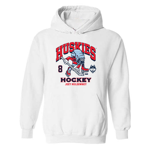 UConn - NCAA Men's Ice Hockey : Joey Muldowney - Fashion Shersey Hooded Sweatshirt-0