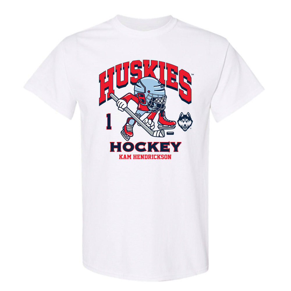 UConn - NCAA Men's Ice Hockey : Kam Hendrickson - Fashion Shersey T-Shirt-0