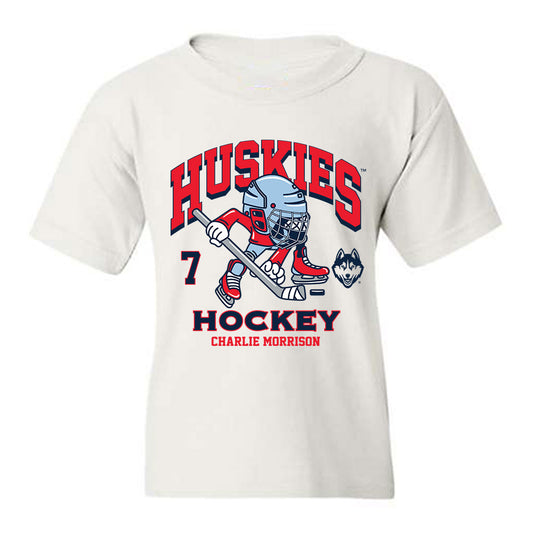 UConn - NCAA Men's Ice Hockey : Charlie Morrison - Fashion Shersey Youth T-Shirt-0