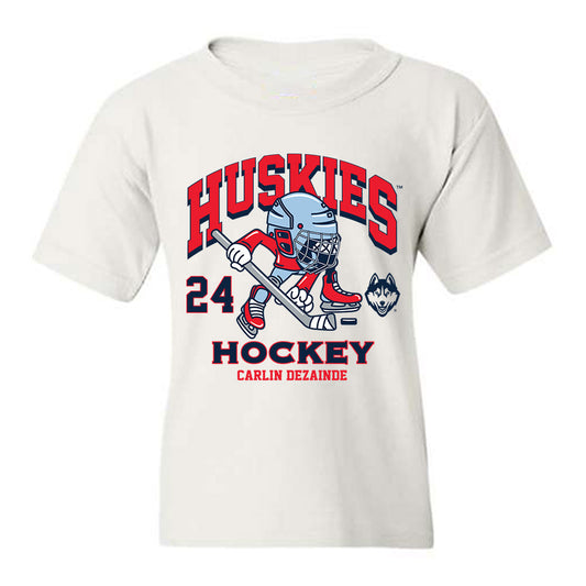 UConn - NCAA Men's Ice Hockey : Carlin Dezainde - Fashion Shersey Youth T-Shirt-0